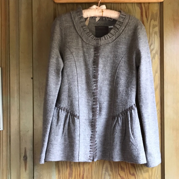 Anthropologie Jackets & Blazers - Anthro Guinevere She’s a Classic Sweater Jacket. Size medium, 100% merino wool.